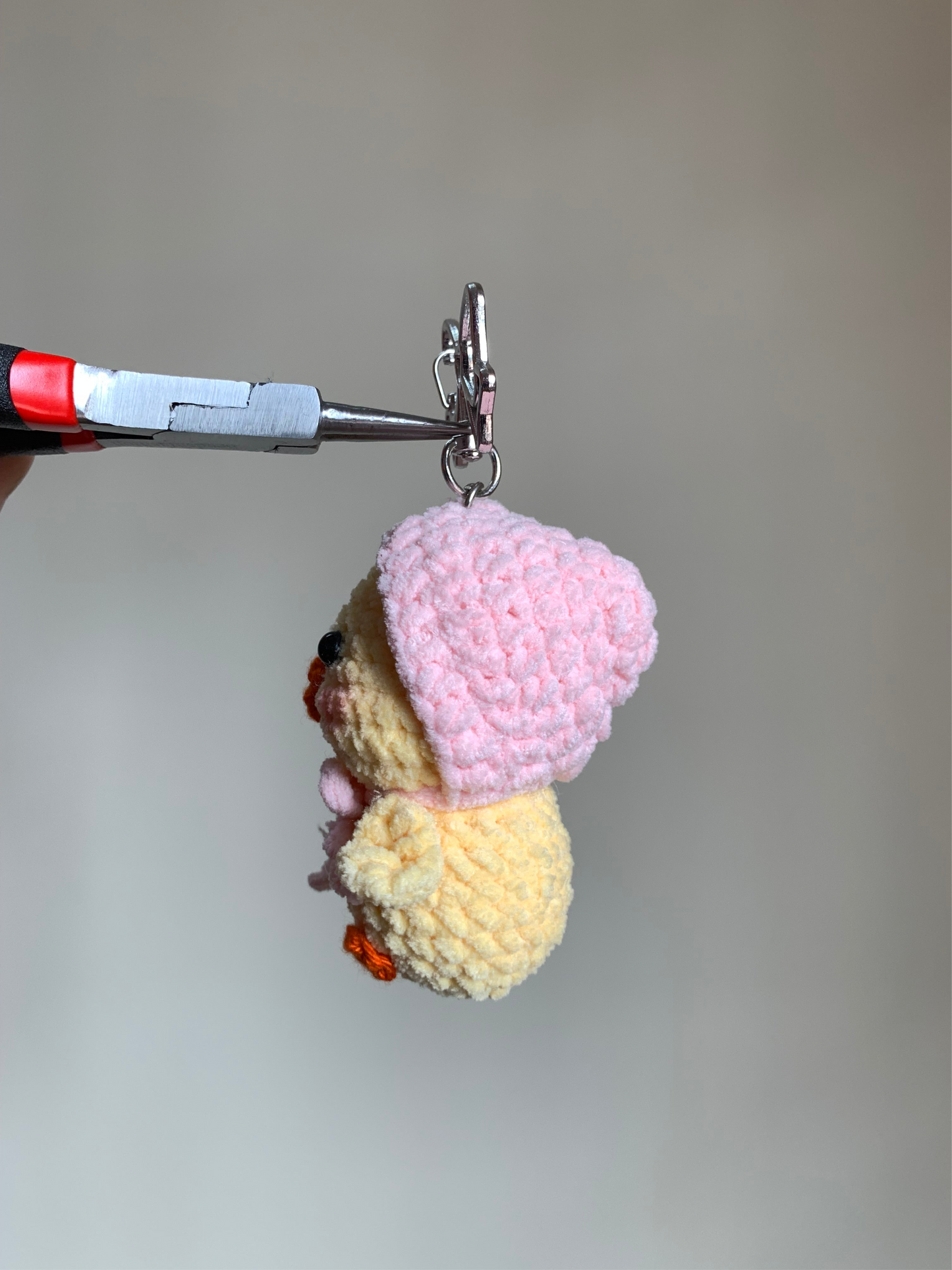 Duck With Scarf Plushie Keychain