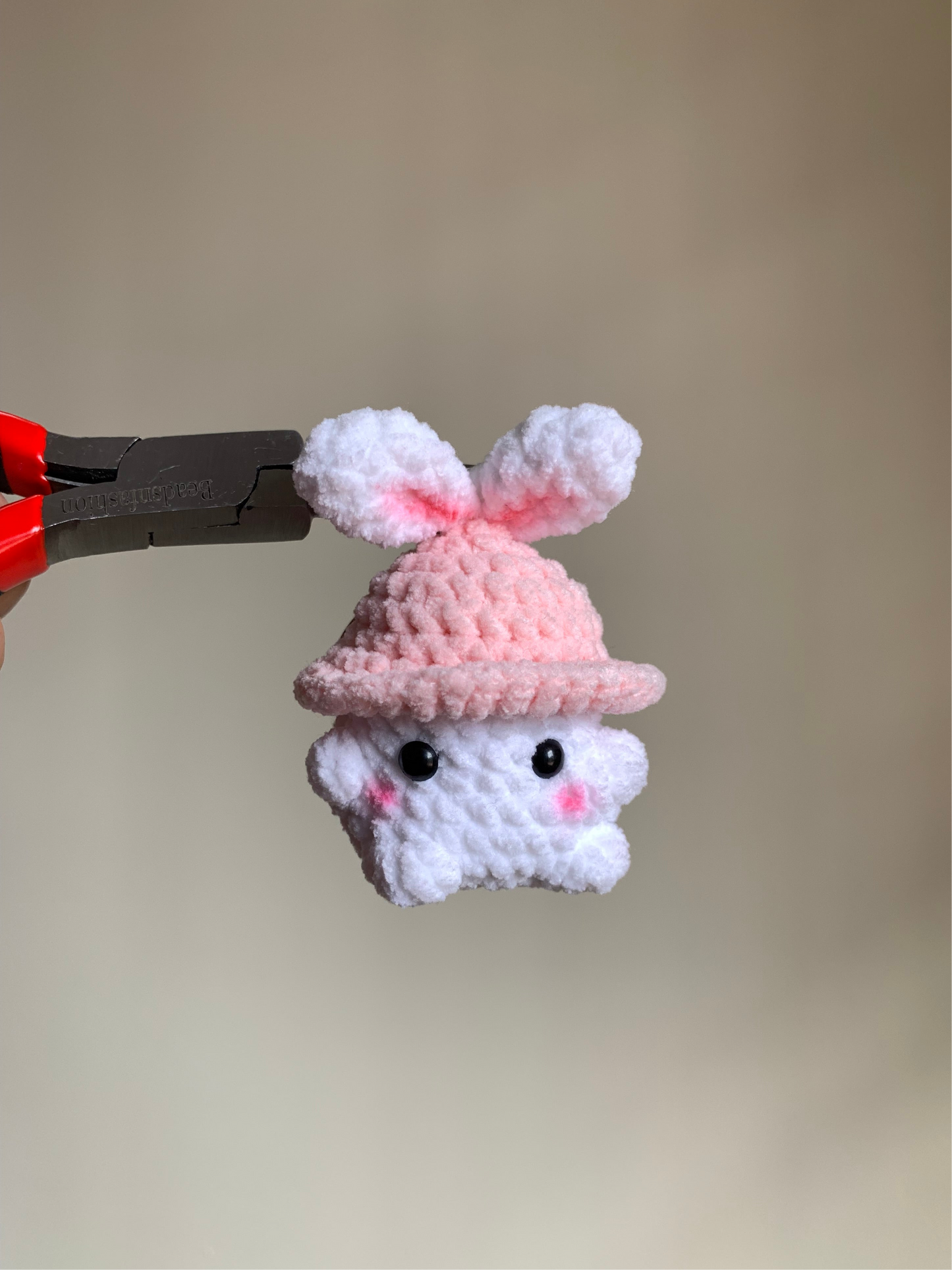 Little Bunny Mushroom Plushie Keychain