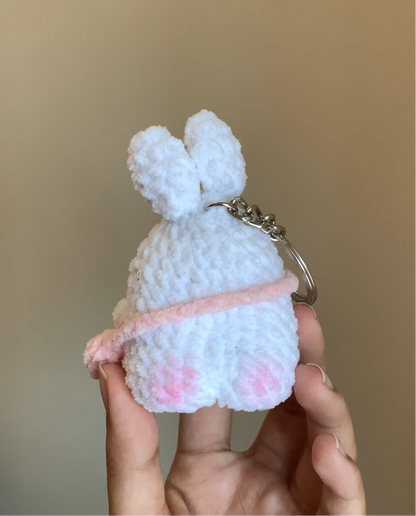 Chashmish Bunny With Side Bag Plushie Keychain