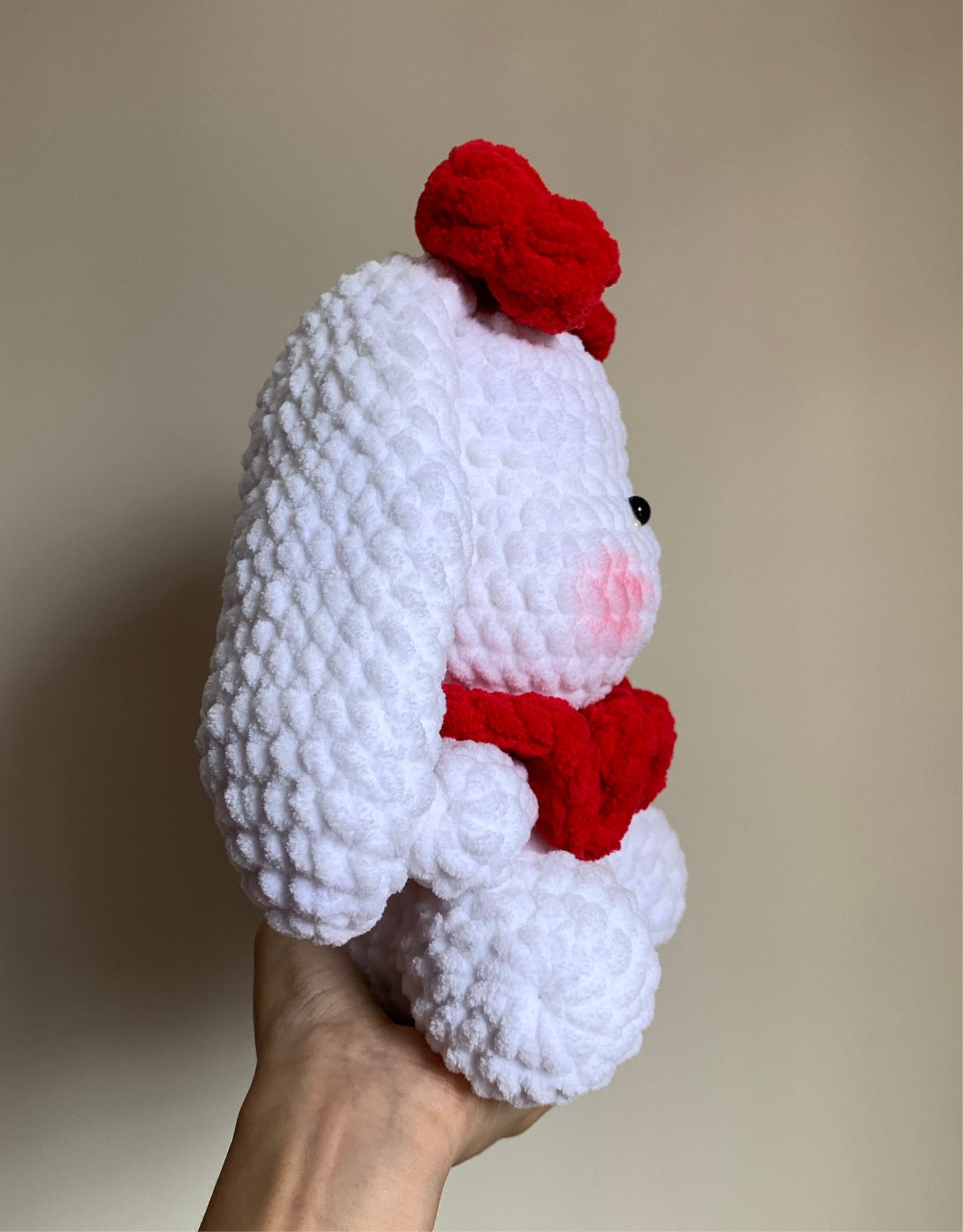 Bow-Tie Bunny With Scarf Plushie