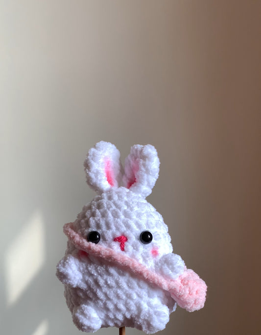 Bunny With Side Bag Plushie Keychain