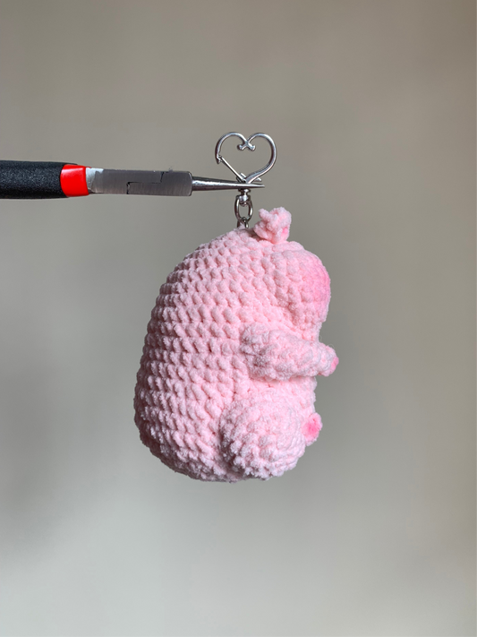 Chubby Hamster Plushie Keychain