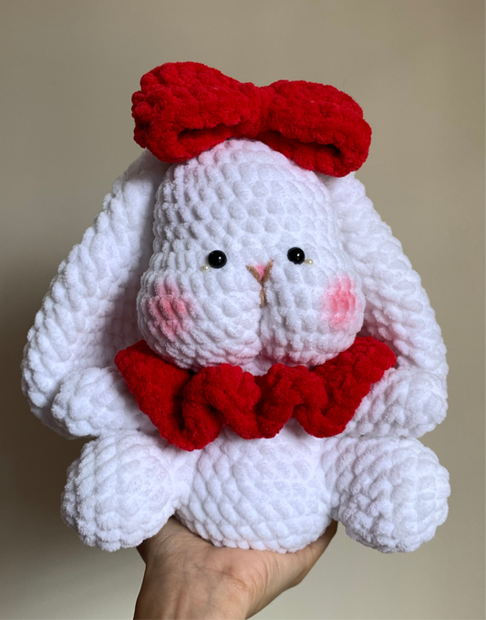 Bow-Tie Bunny With Scarf Plushie