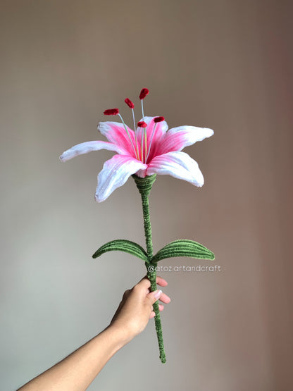 Blush Lily | Giant Pipe Cleaner Lily