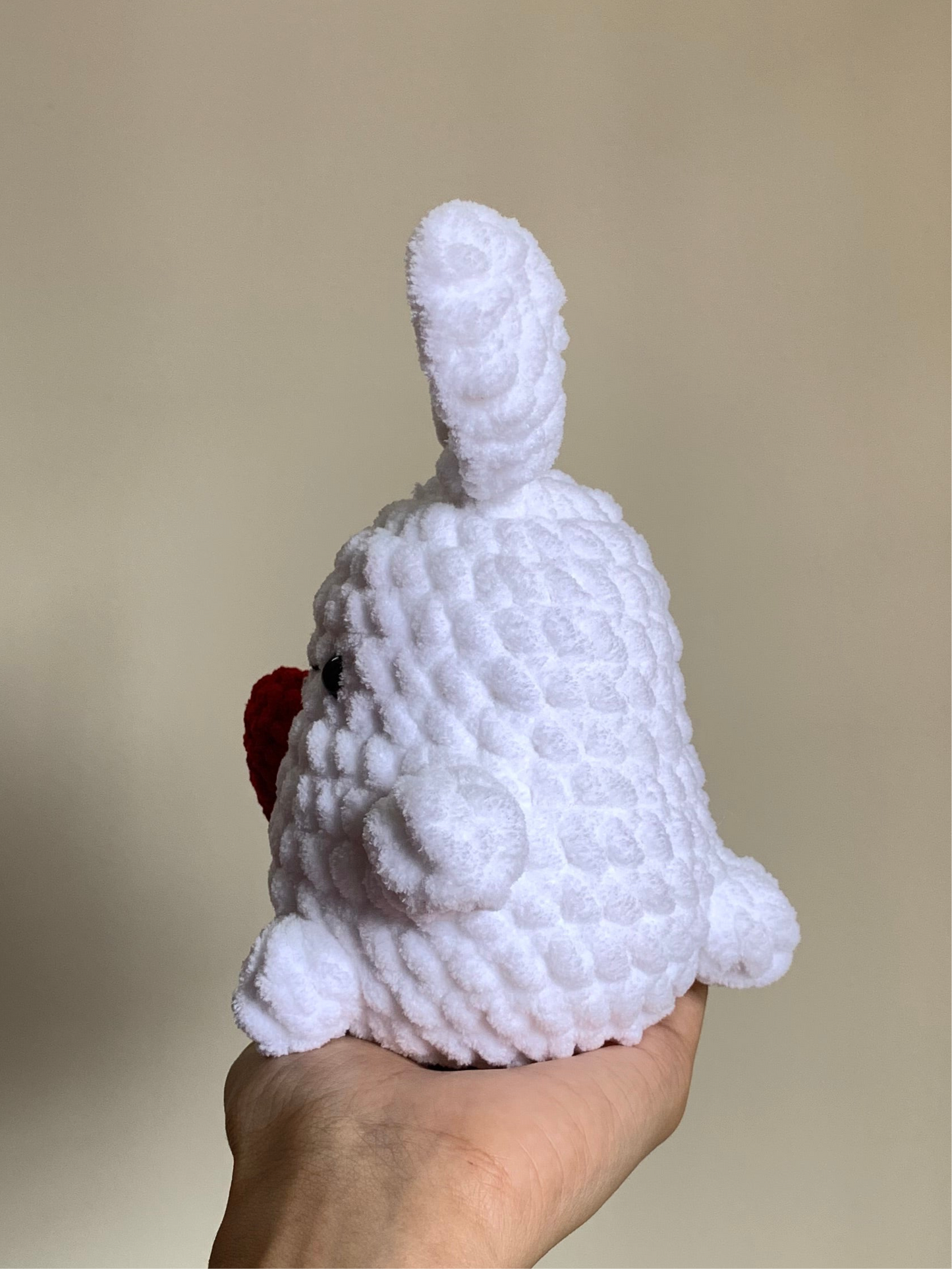 Mochi Bunny With Heart Plushie