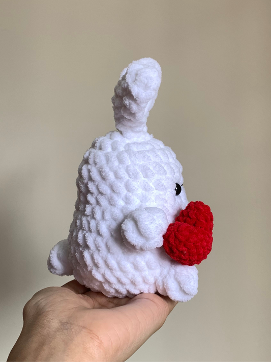 Mochi Bunny With Heart Plushie