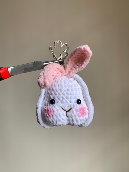 Bow-Tie Bunny Plushie Keychain