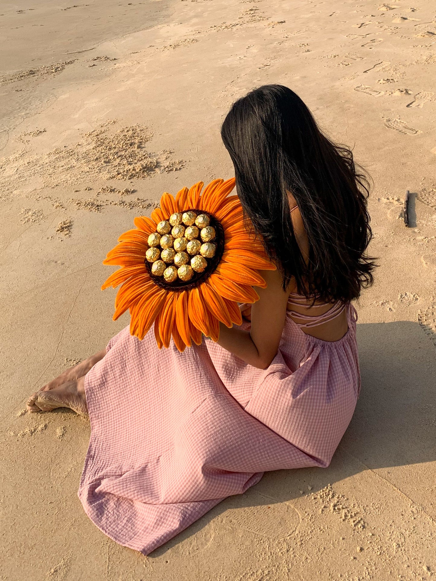 Sweet Sun Bloom | Giant Pipe Cleaner Sunflower with Ferrero Rocher