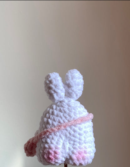 Bunny With Side Bag Plushie Keychain