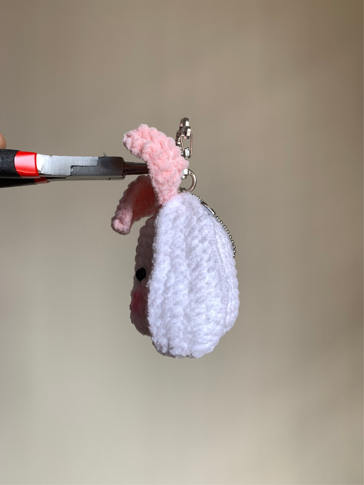 Bow-Tie Bunny Plushie Keychain
