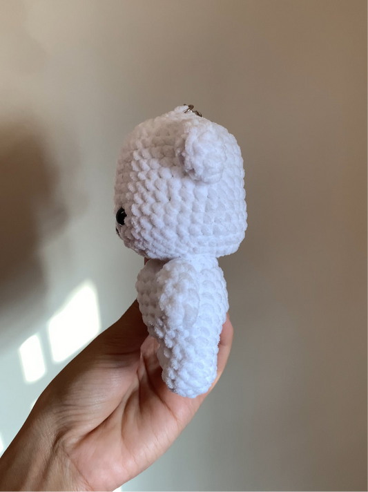 Milk Bear With Heart Baloon Plushie Keychain